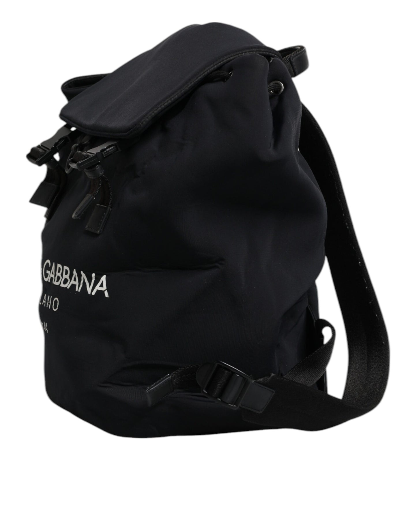 Dolce &amp; Gabbana – Schulrucksack aus Neopren und Nylon mit DG-Logo, Schwarz