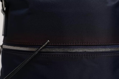 Dolce &amp; Gabbana – Wickeltasche aus dunkelblauem Nylon mit Schulterriemen