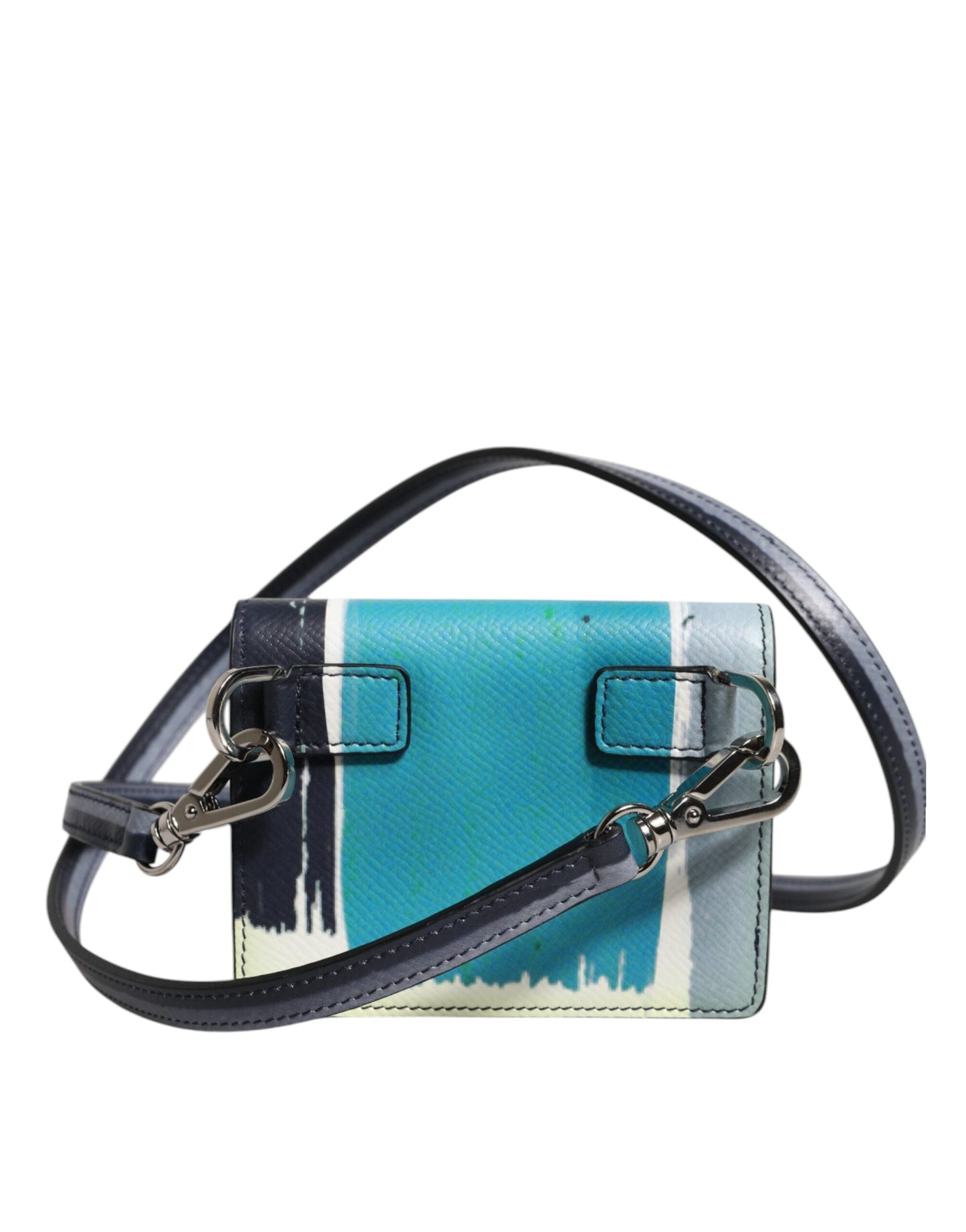 Dolce &amp; Gabbana Mehrfarbige Brieftasche mit zweifach faltbarem Kartenetui aus Leder mit DG-Logo