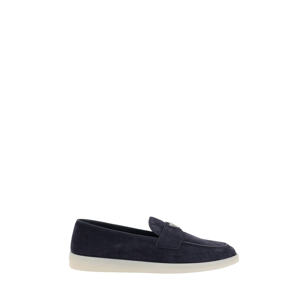 Prada Blaue Slipper aus Gummi
