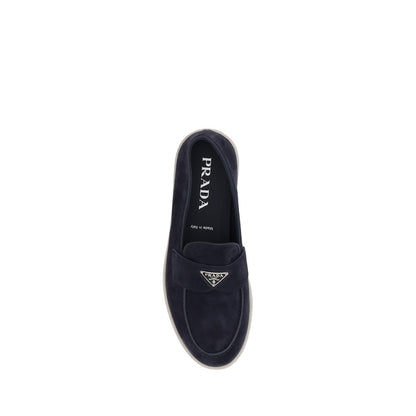 Prada Blaue Slipper aus Gummi
