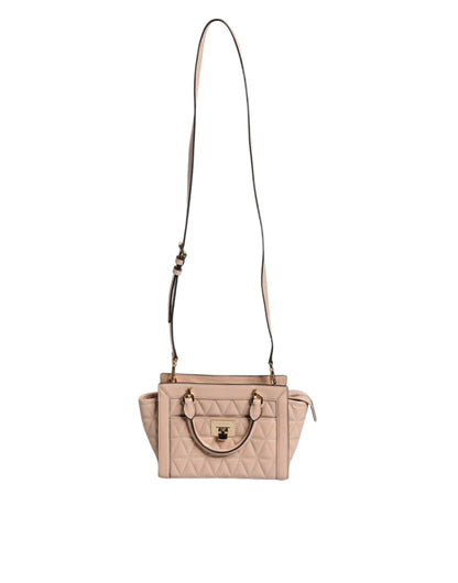 Michael Kors – Umhängetasche „VIVIANNE“ aus gestepptem Leder mit Logo in Pfirsich