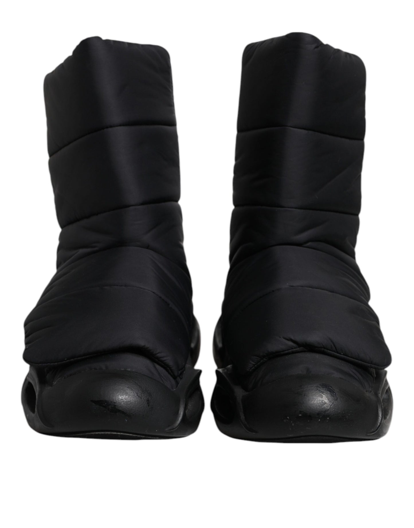 Dolce &amp; Gabbana – Schwarze Slip-On-Sneaker mit Wellensteppung