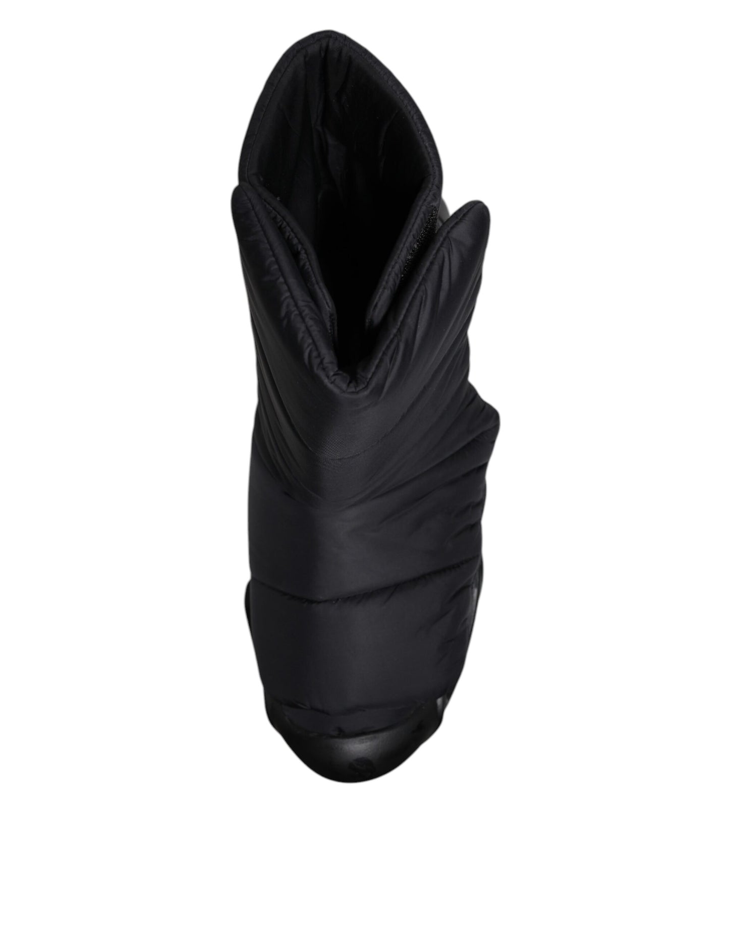 Dolce &amp; Gabbana – Schwarze Slip-On-Sneaker mit Wellensteppung