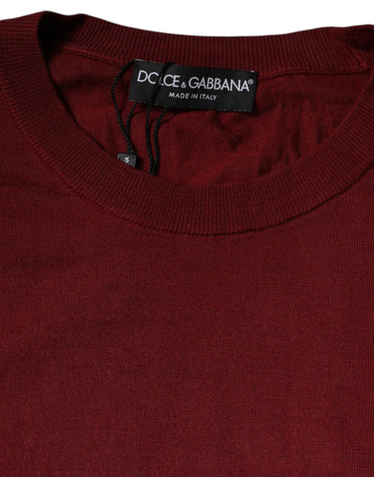Dolce &amp; Gabbana Kaschmirpullover mit Rundhalsausschnitt, kastanienbraun