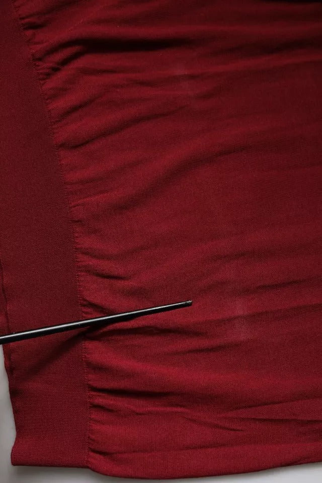 Dolce &amp; Gabbana Kaschmirpullover mit Rundhalsausschnitt, kastanienbraun