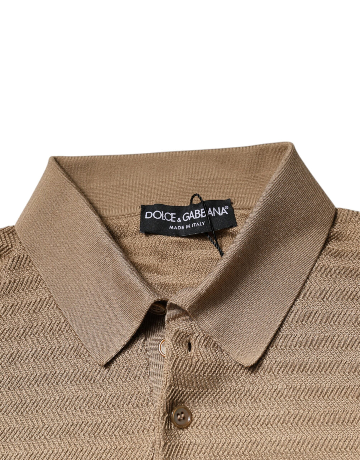 Dolce &amp; Gabbana – Braunes Poloshirt mit Kragen und kurzen Ärmeln