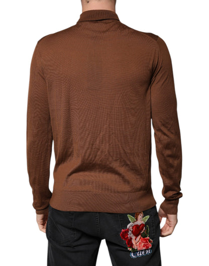 Dolce &amp; Gabbana Brauner Rollkragenpullover aus Kaschmir