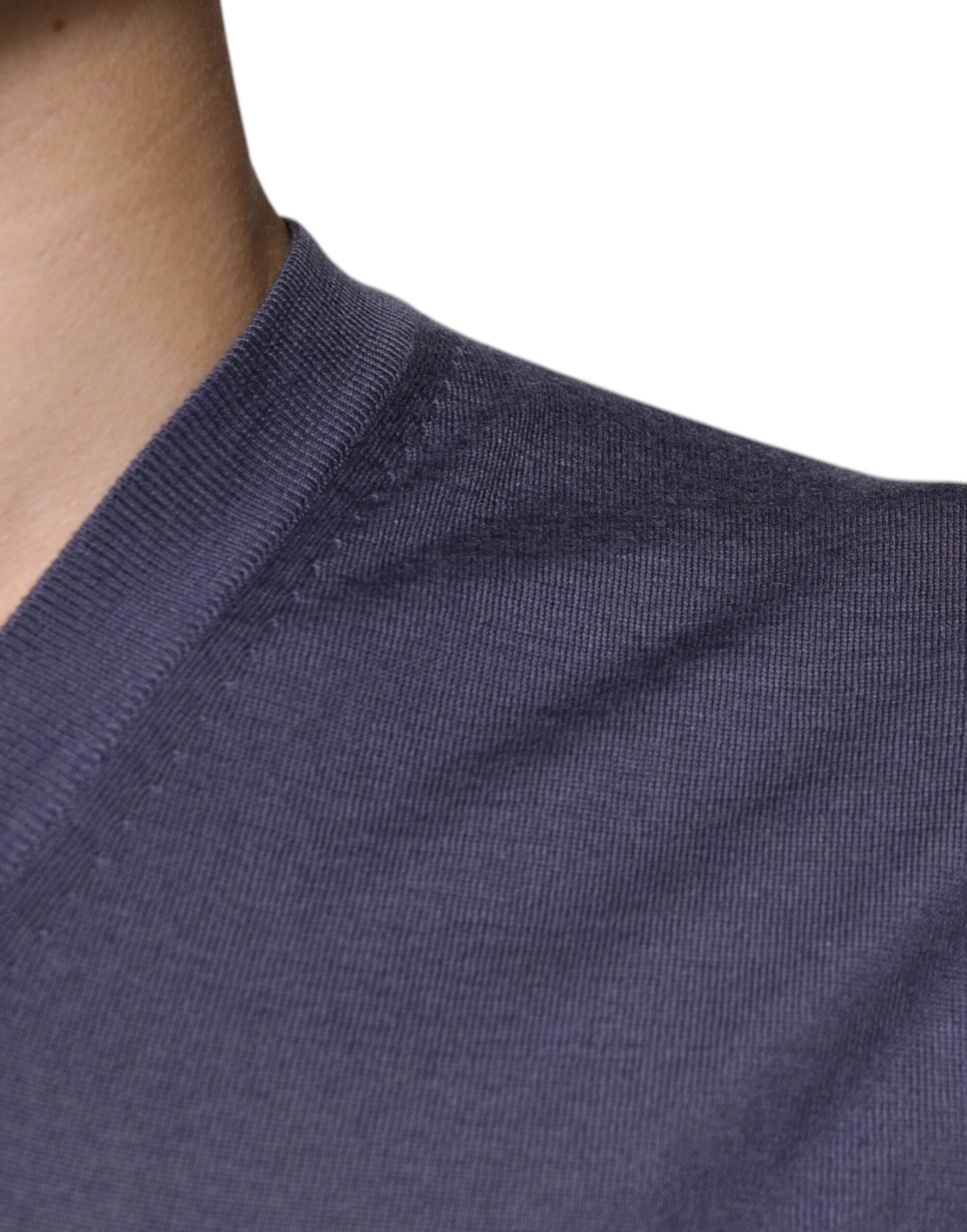 Dolce &amp; Gabbana Grauer Kaschmirpullover mit V-Ausschnitt für Herren