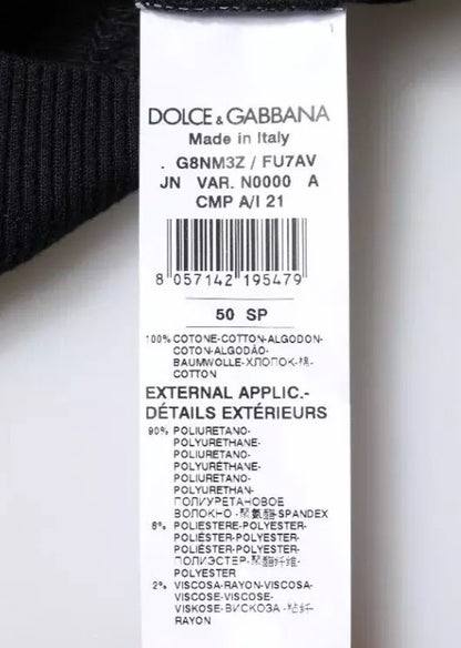 Dolce &amp; Gabbana – Schwarzes, ärmelloses Tank-T-Shirt aus Baumwolle mit Rundhalsausschnitt
