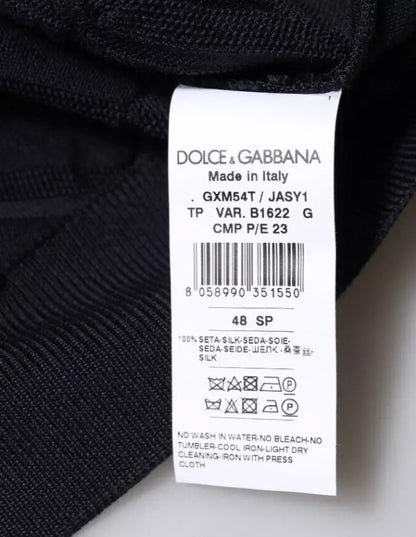 Dolce &amp; Gabbana Herren-Strickjacke mit Rundhalsausschnitt, Schwarz
