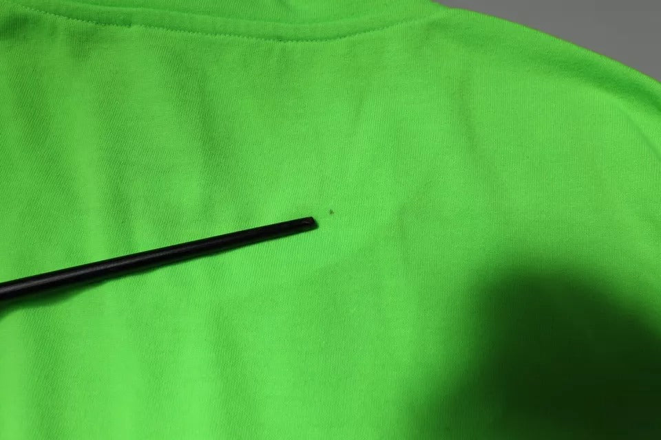 Dolce &amp; Gabbana – Grünes T-Shirt aus Polyester mit Rundhalsausschnitt und Logo