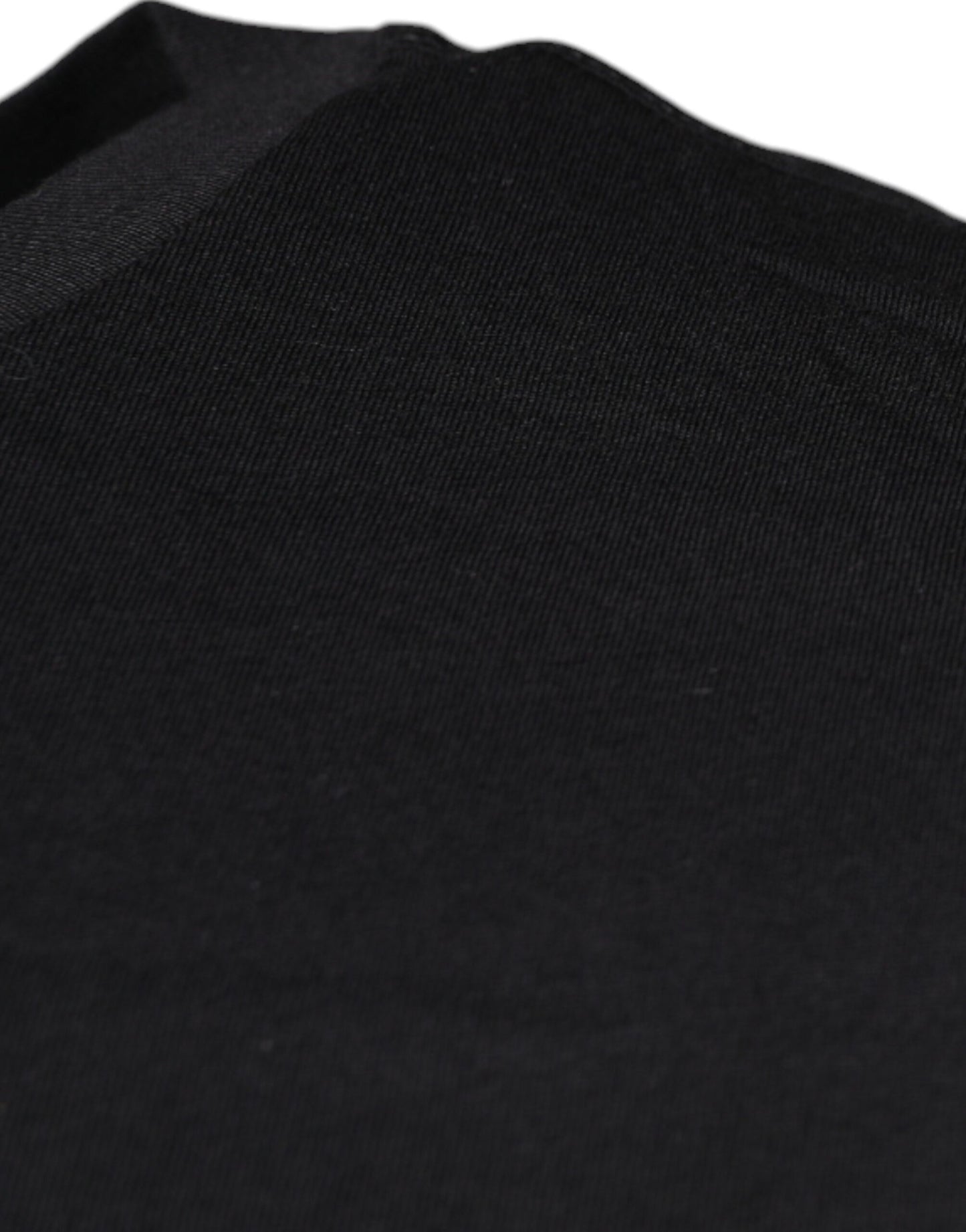 Dolce &amp; Gabbana – Schwarzes T-Shirt aus Baumwolle mit Rundhalsausschnitt und kurzen Ärmeln