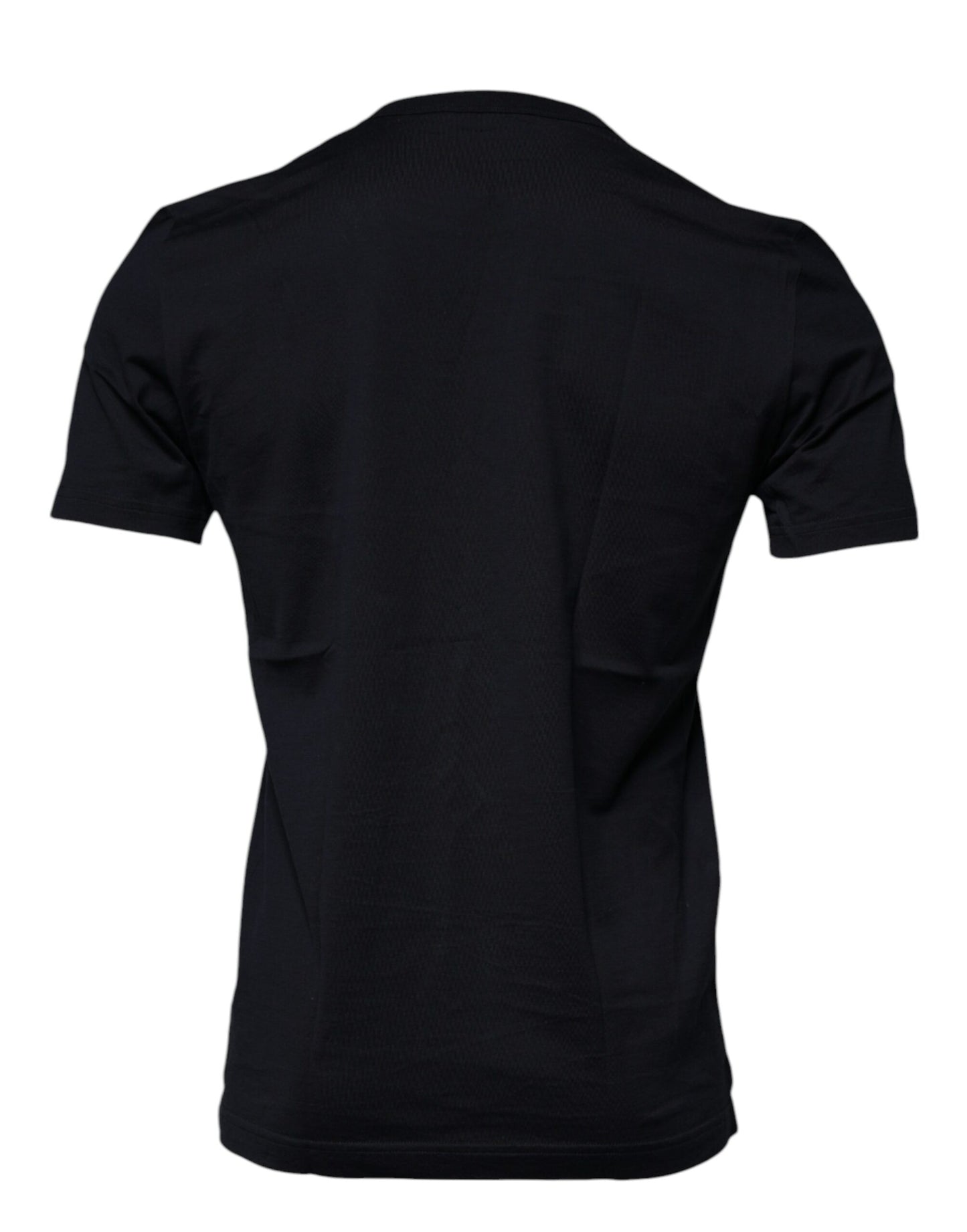 Dolce &amp; Gabbana – Blaues T-Shirt mit kurzen Ärmeln aus Baumwolle mit Engelsdruck