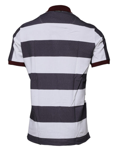 Dolce &amp; Gabbana – Poloshirt mit mehrfarbigem Grafikkragen