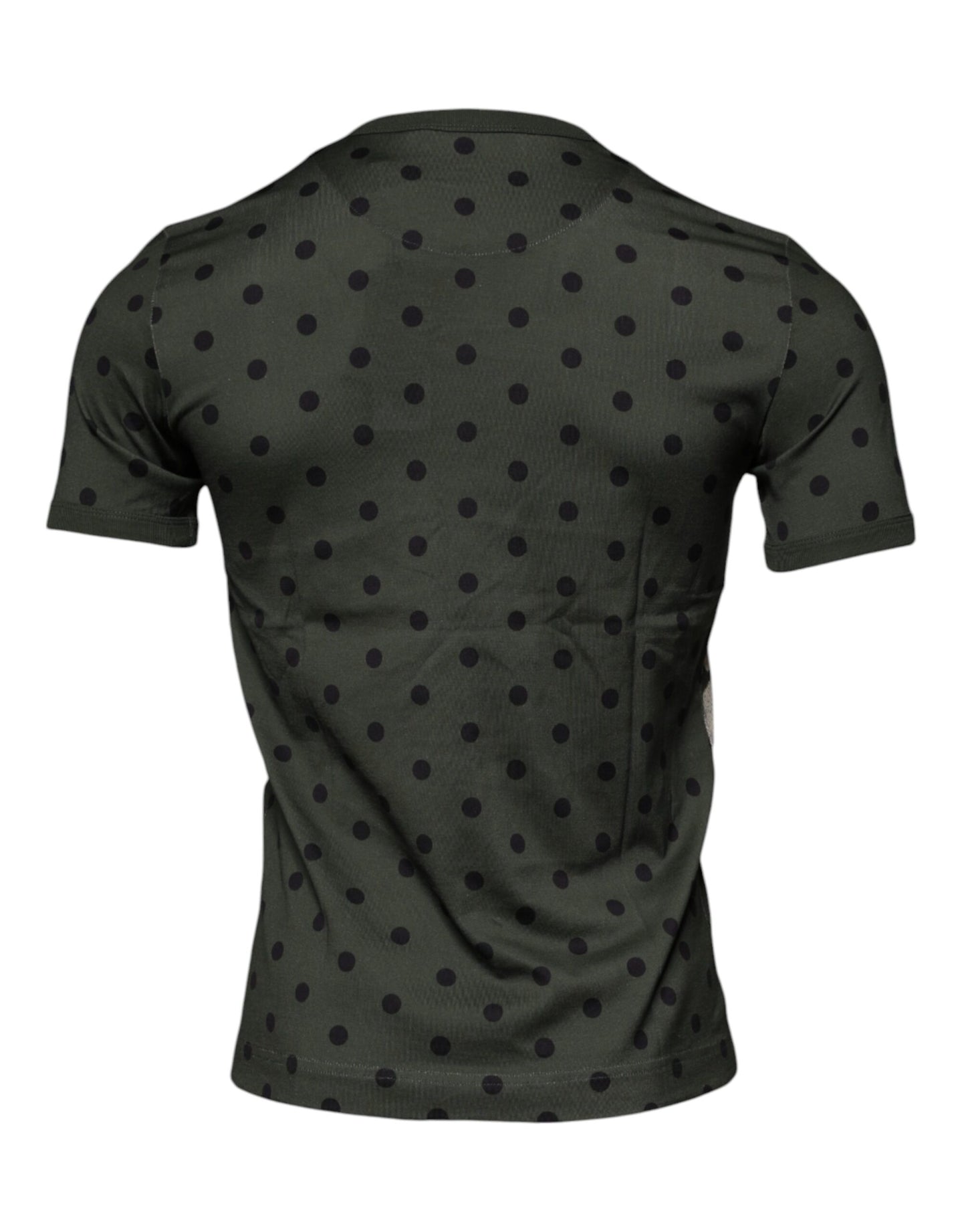 Dolce &amp; Gabbana Graues T-Shirt aus Sicilia-Baumwolle mit Rundhalsausschnitt