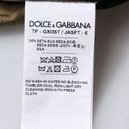 Dolce &amp; Gabbana – Mehrfarbiges Poloshirt mit Camouflage-Kragen