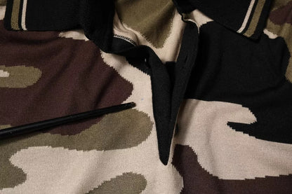 Dolce &amp; Gabbana – Mehrfarbiges Poloshirt mit Camouflage-Kragen