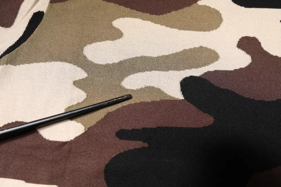 Dolce &amp; Gabbana – Mehrfarbiges Poloshirt mit Camouflage-Kragen