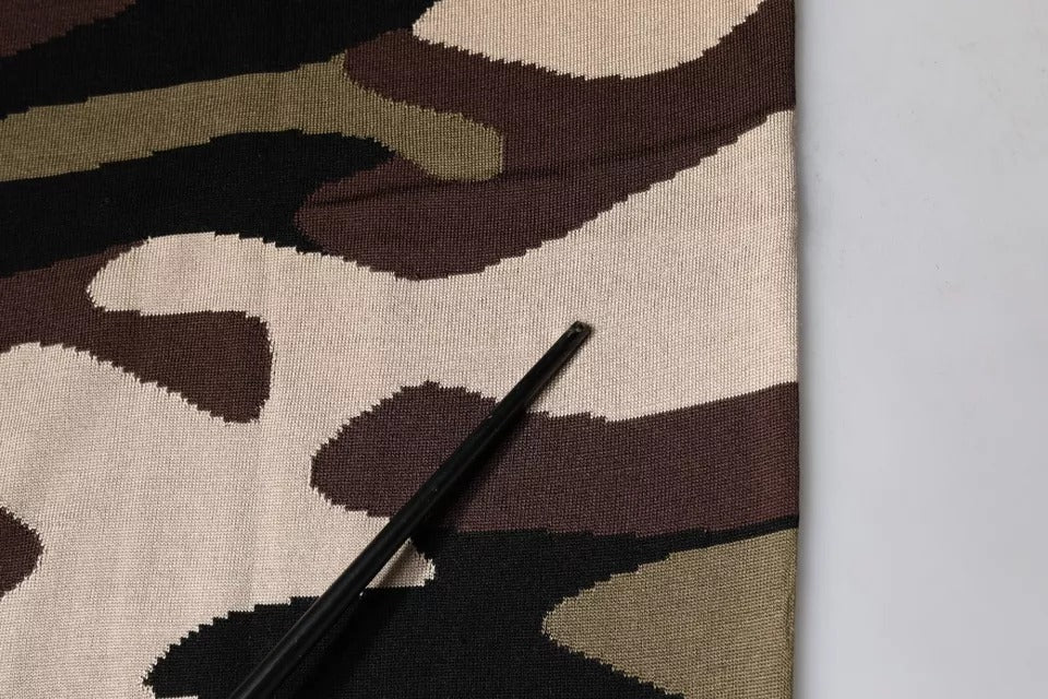 Dolce &amp; Gabbana – Mehrfarbiges Poloshirt mit Camouflage-Kragen