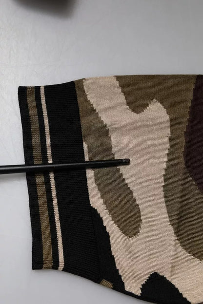 Dolce &amp; Gabbana – Mehrfarbiges Poloshirt mit Camouflage-Kragen