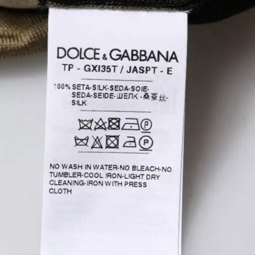 Dolce &amp; Gabbana – Mehrfarbiges Poloshirt mit Camouflage-Kragen