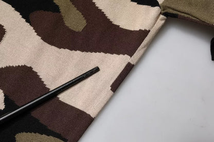 Dolce &amp; Gabbana – Mehrfarbiges Poloshirt mit Camouflage-Kragen