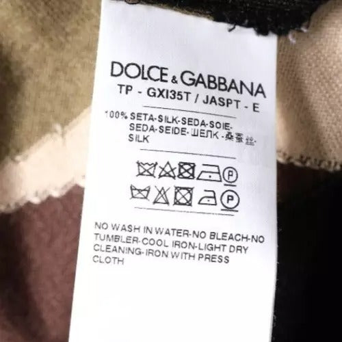 Dolce &amp; Gabbana – Mehrfarbiges Poloshirt mit Camouflage-Kragen