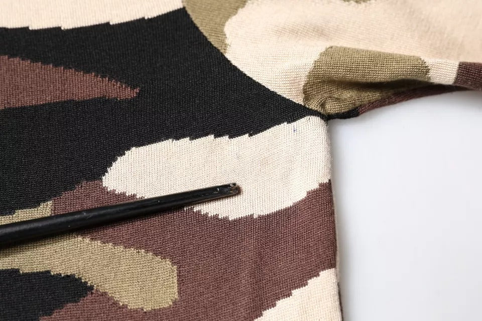 Dolce &amp; Gabbana – Mehrfarbiges Poloshirt mit Camouflage-Kragen