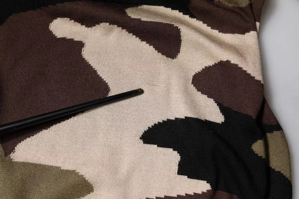 Dolce &amp; Gabbana – Mehrfarbiges Poloshirt mit Camouflage-Kragen