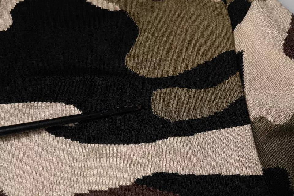 Dolce &amp; Gabbana – Mehrfarbiges Poloshirt mit Camouflage-Kragen