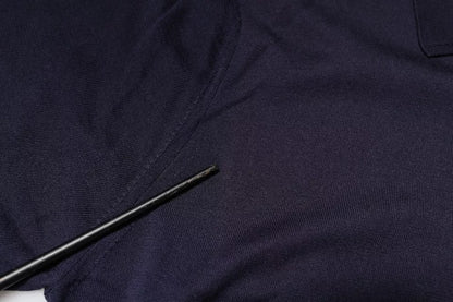 Dolce &amp; Gabbana – Blaues Polo-T-Shirt aus Seide mit Kragen und kurzen Ärmeln