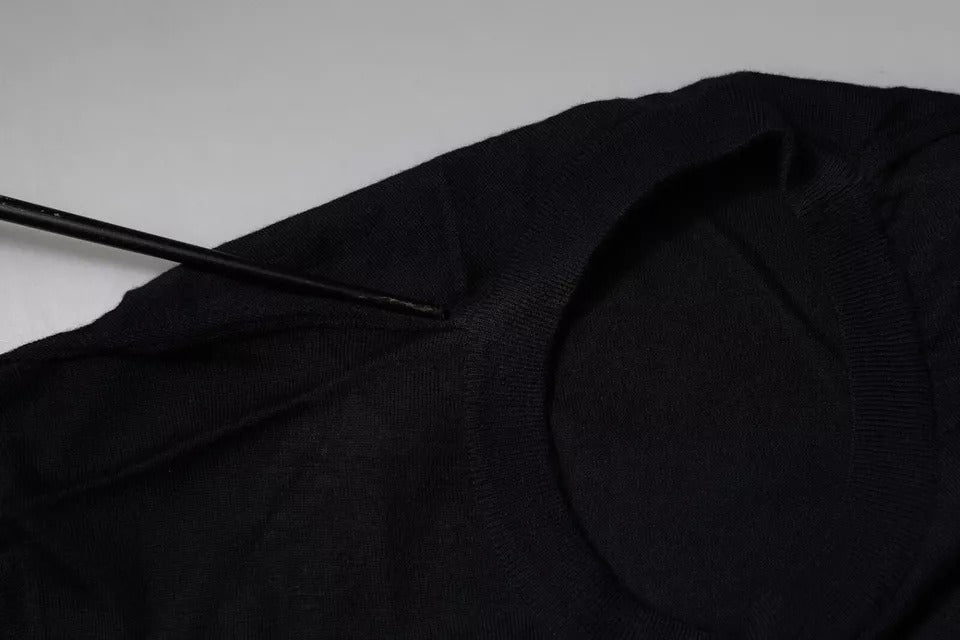 Dolce &amp; Gabbana Blauer Kaschmirpullover mit Rundhalsausschnitt