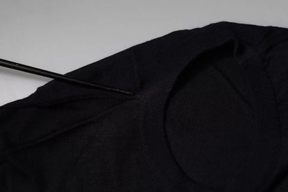 Dolce &amp; Gabbana Blauer Kaschmirpullover mit Rundhalsausschnitt