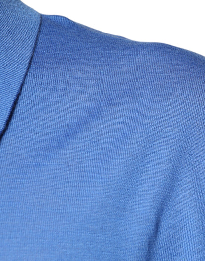 Dolce &amp; Gabbana – Blaues Poloshirt mit Kragen und kurzen Ärmeln