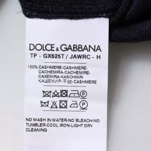Dolce &amp; Gabbana Blauer Rollkragenpullover aus Kaschmir