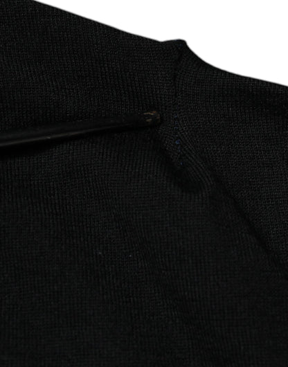 Dolce &amp; Gabbana – Schwarzer Kaschmirpullover mit V-Ausschnitt