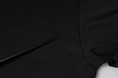 Dolce &amp; Gabbana – Schwarzes Baumwoll-T-Shirt mit kurzen Ärmeln und Logo-Print