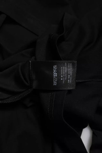 Balenciaga – Schwarzes T-Shirt aus Baumwolle mit Rundhalsausschnitt und kurzen Ärmeln und Logodruck