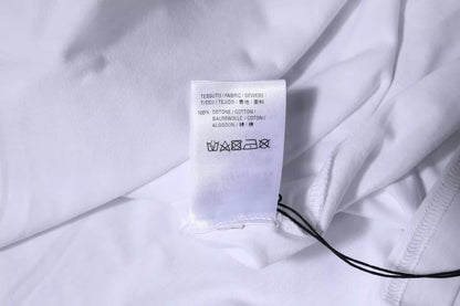 Balenciaga – Weißes Baumwoll-T-Shirt mit Rundhalsausschnitt und kurzen Ärmeln und Logo