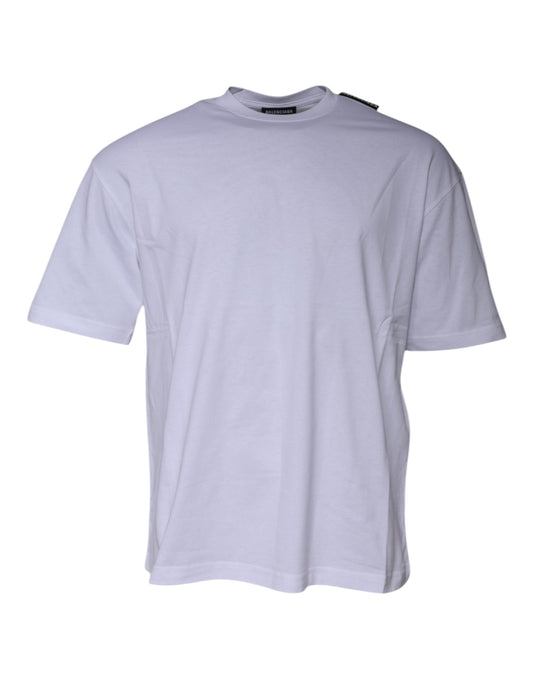 Balenciaga – Weißes T-Shirt aus Baumwolljersey mit Rundhalsausschnitt und kurzen Ärmeln