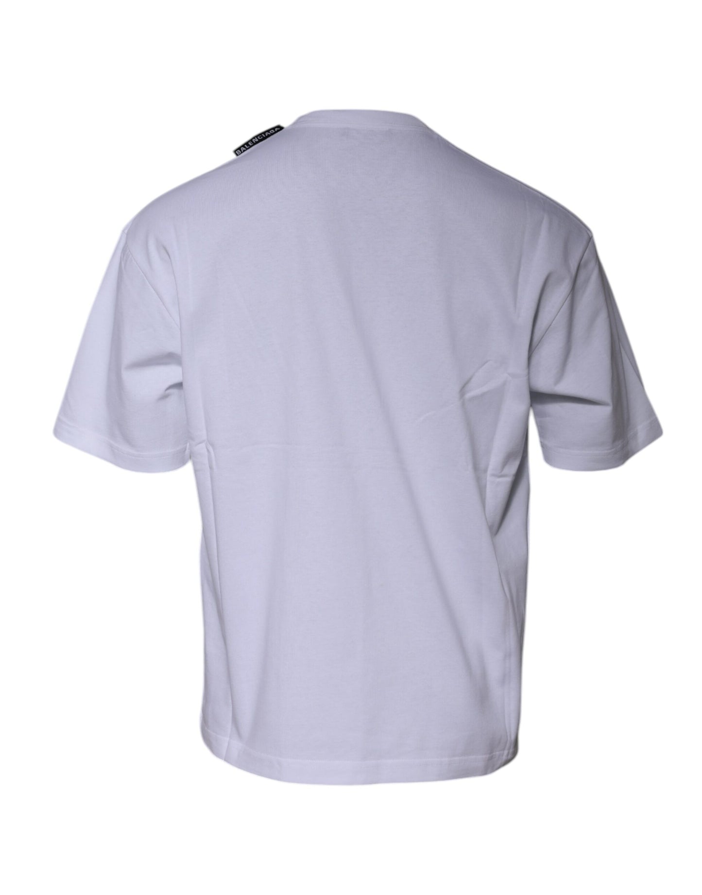 Balenciaga – Weißes T-Shirt aus Baumwolljersey mit Rundhalsausschnitt und kurzen Ärmeln