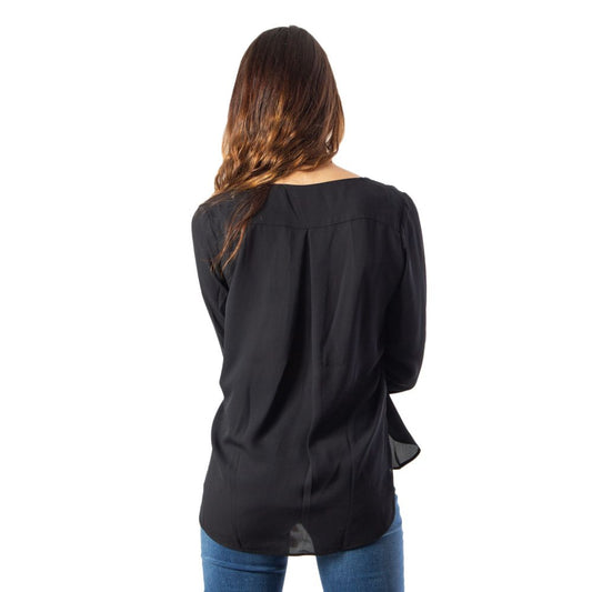 Vila Clothes Schwarze Polyesterbluse