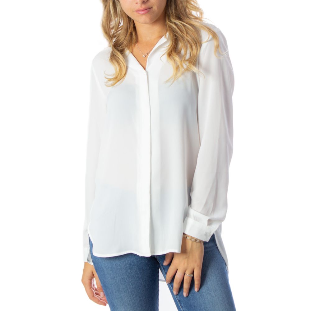 Vila Clothes Cremefarbene Polyesterbluse
