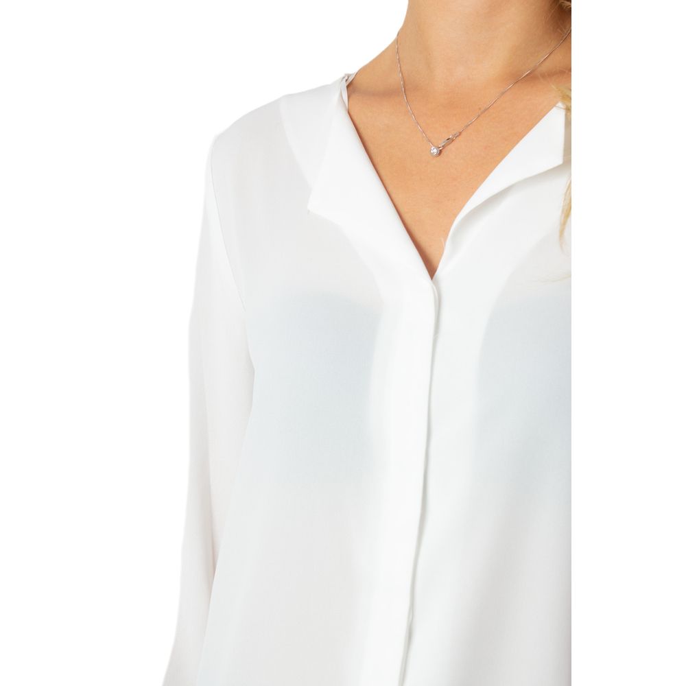 Vila Clothes Cremefarbene Polyesterbluse