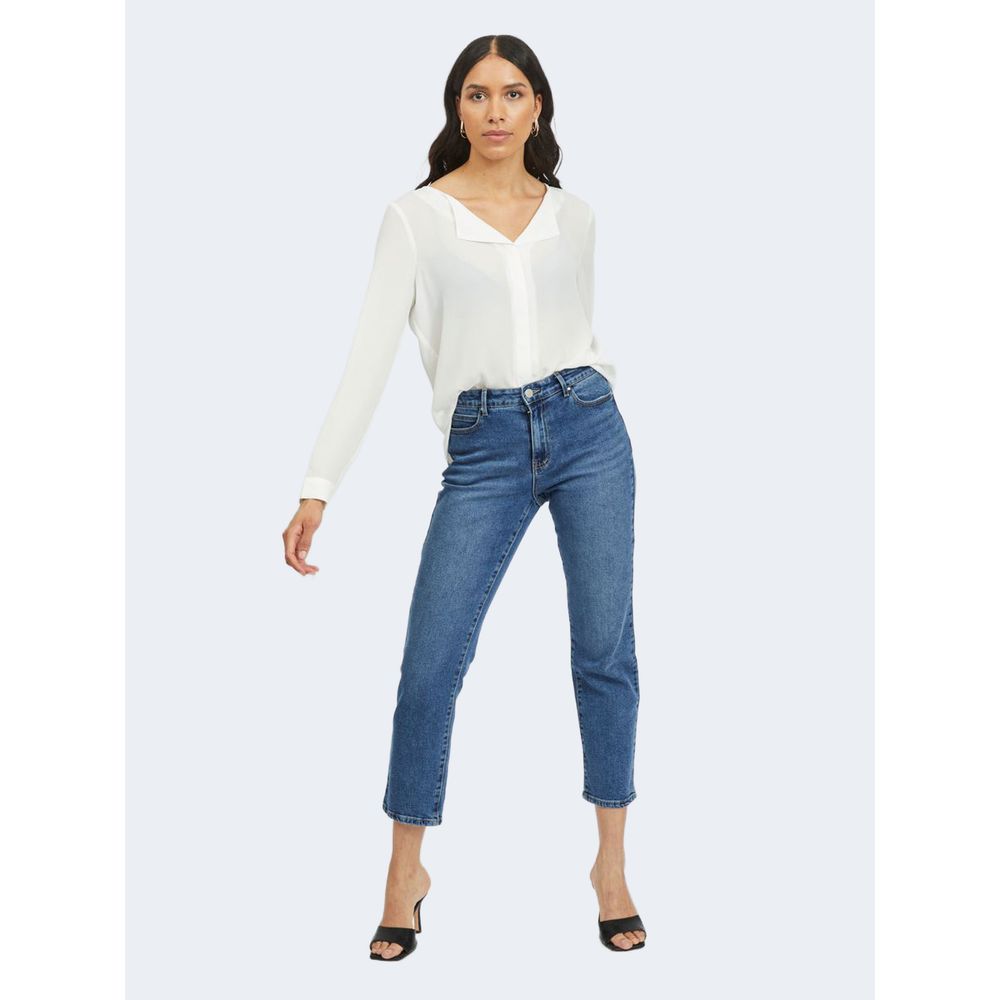 Vila Clothes Cremefarbene Polyesterbluse