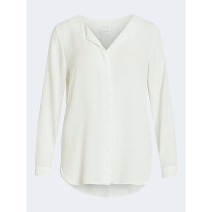 Vila Clothes Cremefarbene Polyesterbluse