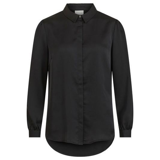 Vila Clothes Schwarze Polyesterbluse