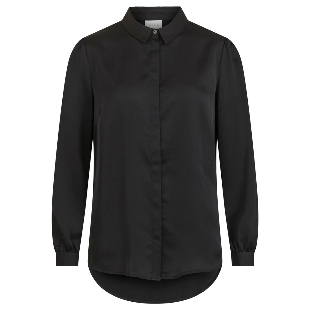 Vila Clothes Schwarze Polyesterbluse