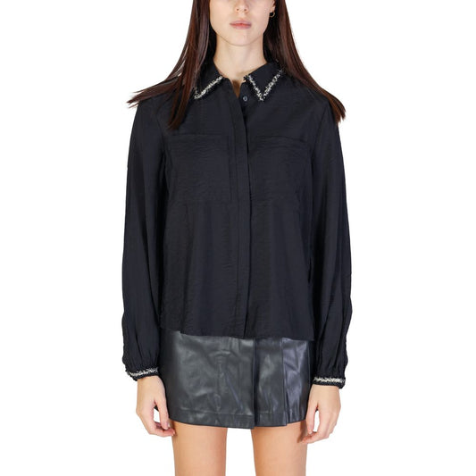 Vila Clothes – Schwarze Viskosebluse